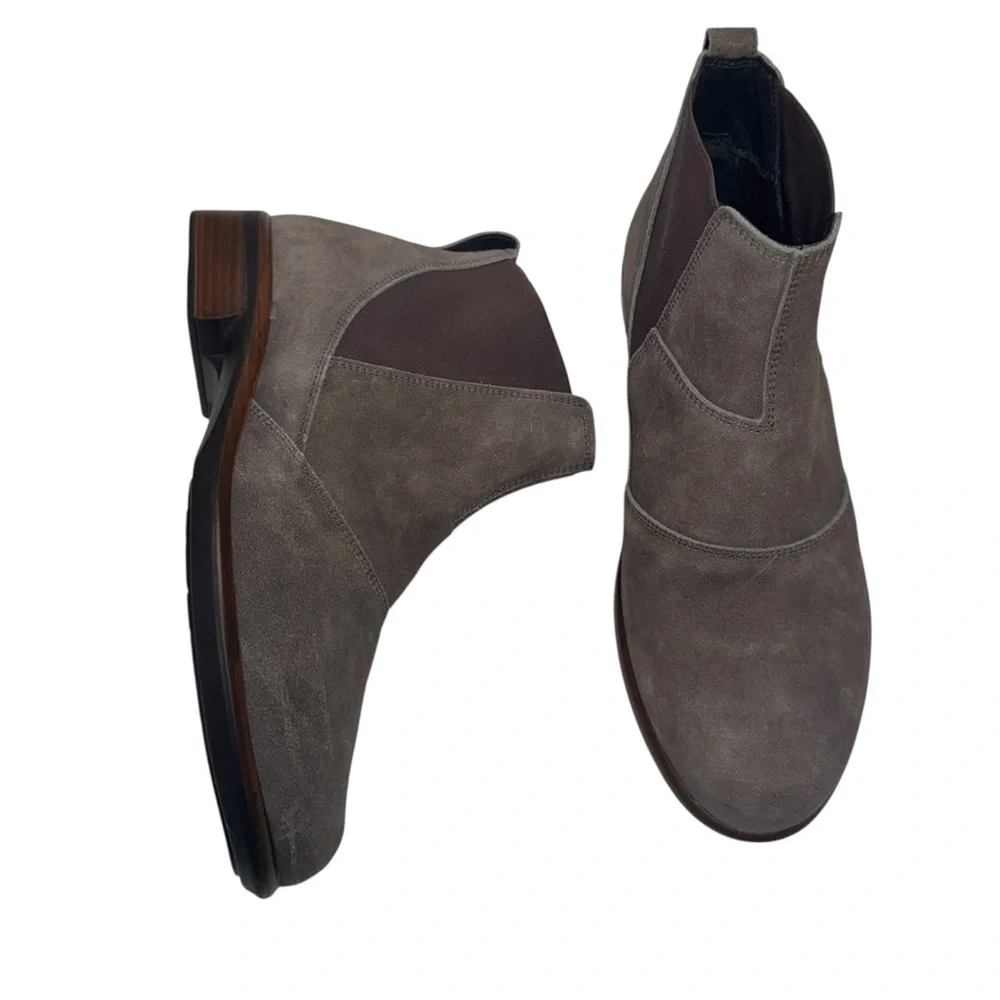 Naot Women's Ruzgar Chelsea-Style Brown Suede Ankle Bootie Size US 6/EU 37
